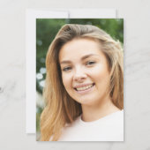 Abschluss White Gold Script Foto Class of 2025 Ankündigung (Rückseite)