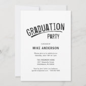 Abschluss White Grunge Foto Ankündigung (Rückseite)