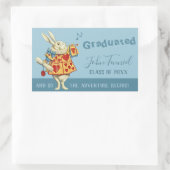 Abschluss White Rabbit bläst Trompete CC1138 Rechteckiger Aufkleber (Tasche)