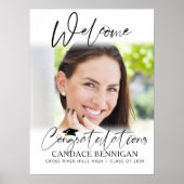 Abschluss Willkommen 1 Foto Script Herzlichen Glüc Poster (Vorne)