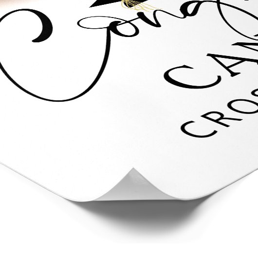 Abschluss Willkommen 2 Fotos Script Herzlichen Glü Poster (Ecke)