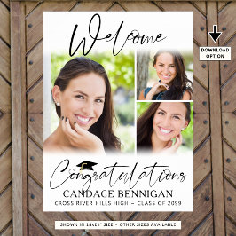 Abschluss Willkommen 3 Fotos Script Herzlichen Glü Poster