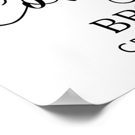 Abschluss Willkommen 4 Foto Script Schwarz-weiß Poster (Ecke)