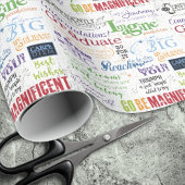 Abschluss Word Art Geschenkpapier