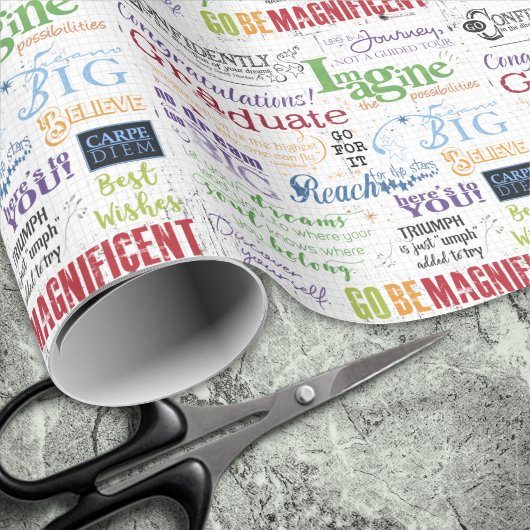 Abschluss Word Art Geschenkpapier
