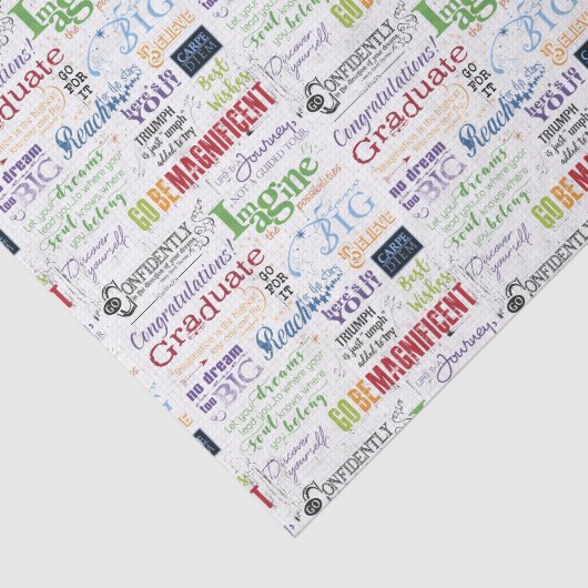 Abschluss Word Art Seidenpapier (Ausschnitt)