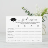 Abschluss Word Game Einladung (Stehend Vorderseite)