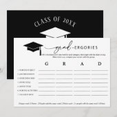 Abschluss Word Game Einladung (Vorne/Hinten)