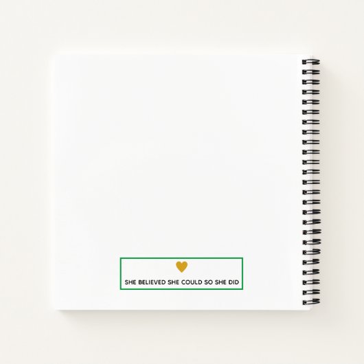 Abschluss Worte der Weisheit für den Abschluss Notizblock (Rückseite)