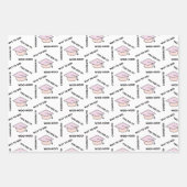 Abschluss Wrapping Paper Flat Sheet Set 3 Geschenkpapier Set (Vorderseite 3)