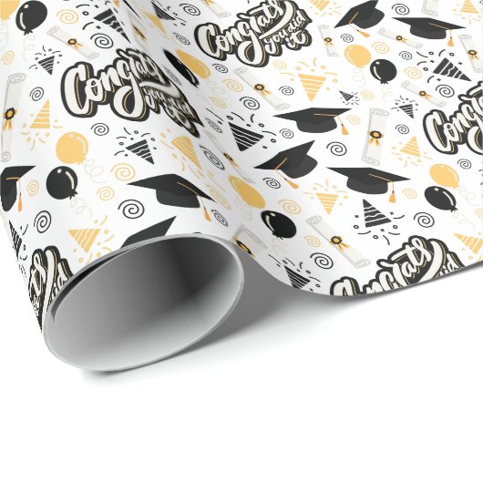 Abschluss Wrapping Paper Geschenkpapier (Rolleneckpunkt)