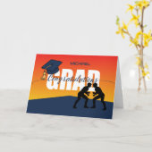 Abschluss Wrestling Athlete Glückwunsch Grad Karte (Gelbe Blume)