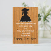 Abschluss Wunsch Karte (Stehend Vorderseite)