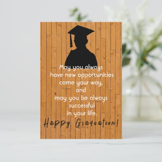 Abschluss Wunsch Karte (Stehend Vorderseite)