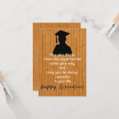 Abschluss Wunsch Karte (Vorderseite/Rückseite Beispiel)