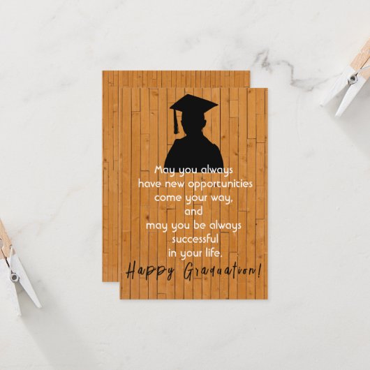 Abschluss Wunsch Karte (Vorderseite/Rückseite Beispiel)