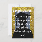 Abschluss Wunsch Karte (Vorderseite)