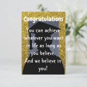 Abschluss Wunsch Karte (Stehend Vorderseite)