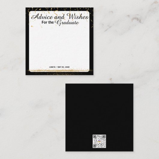 Abschluss-Wunschkarte Begleitkarte (Vorne/Hinten)