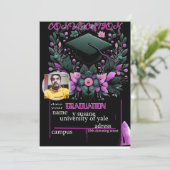 Abschluss wünscht einladung (Stehend Vorderseite)