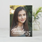 Abschluss Year Custom Foto Graduation Party Einladung (Stehend Vorderseite)