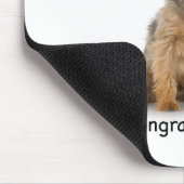 Abschluss Yorkie Glückwunsch Mousepad (Ecke)