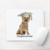 Abschluss Yorkie Glückwunsch Mousepad (Mit Mouse)
