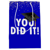 Abschluss "You done It Sign with Confetti" Mittlere Geschenktüte (Vorderseite)