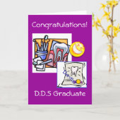 Abschluss - Zahnarzt D.D.S Karte (Gelbe Blume)