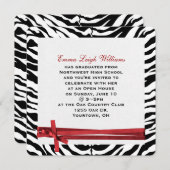 Abschluss Zebra Einladung (Vorne/Hinten)