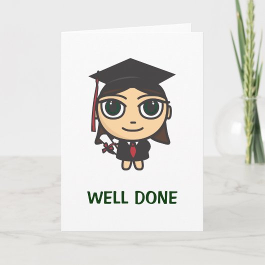 Abschluss-Zeichen Gut gemachte Abschluss-Karte Karte (Vorderseite)