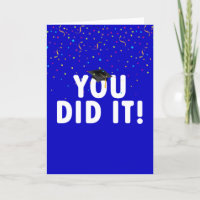 Abschluss-Zeichen und Hut in Confetti