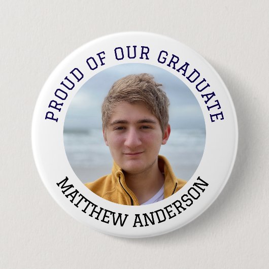 Abschluss Zeremonie Button mit dem Foto des Grad (Vorderseite)