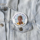 Abschluss Zeremonie Button mit dem Foto des Grad (Beispiel)