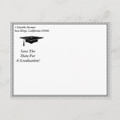 Abschluss Zeremonie oder Party Save the Date Ankündigungspostkarte (Rückseite)