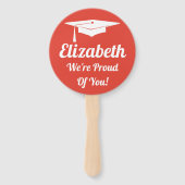 Abschluss Zeremonie Party Ausrufen Fächer (Rückseite)