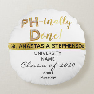 Abschluss-Zeremonie-Party des Doktorats Rundes Kissen