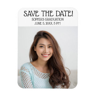 Abschluss Zeremonie Save the Date Foto Magnet
