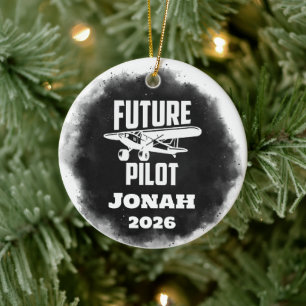 Abschluss zukünftiger Piloten Keramik Ornament