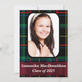 Abschluss zum grünen und roten Foto Einladung (Vorderseite)