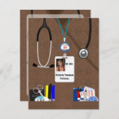 Abschluss zur Krankenpflege Einladung in Browns (Vorne/Hinten)