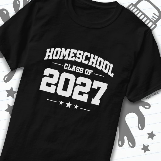 Abschluss Zurück zur Zuhause School 2027 T-Shirt