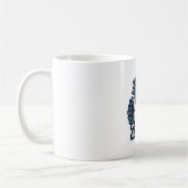 Abschlussabzeichen der Klasse 2026 - Moderne Pixel Kaffeetasse (Links)