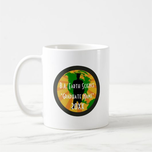 Abschlussabzeichen für Erdwissenschaften (Männlich Kaffeetasse (Links)
