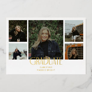 Abschlussankündigung 2023 mit mehreren Fotos Folieneinladung