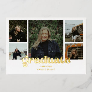 Abschlussankündigung 2023 mit mehreren Fotos Folieneinladung