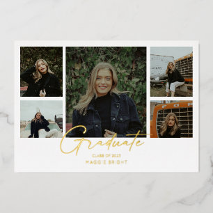 Abschlussankündigung 2023 mit mehreren Fotos Folieneinladung