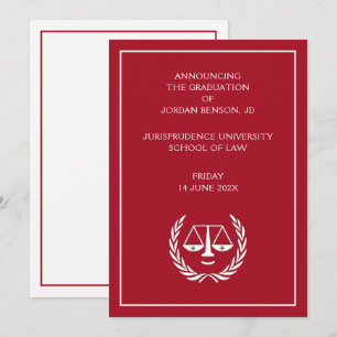 Abschlussankündigung der juristischen Fakultät Ankündigung