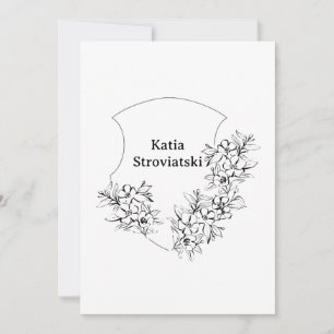 Abschlussankündigung mit schwarzem und weißem Wapp Einladung