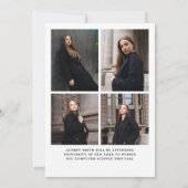 Abschlussankündigung Modern Script 6 Fotos Einladung (Rückseite)